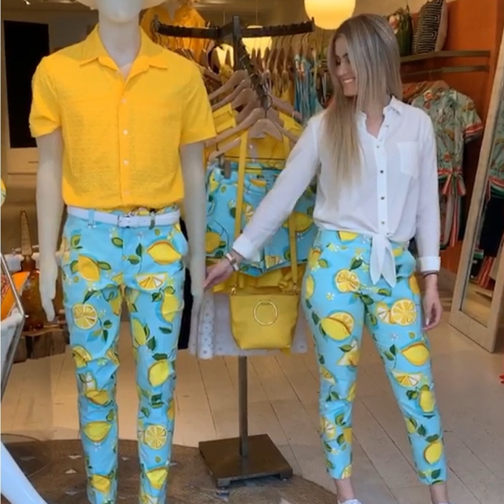 Trina Turk Lemon Print Pant
